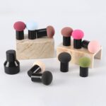 8 piezas de cabeza de seta, cabeza redonda, seta pequeña con mango, esponja de maquillaje - Imagen 2