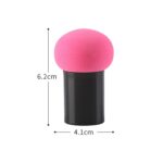 8 piezas de cabeza de seta, cabeza redonda, seta pequeña con mango, esponja de maquillaje - Imagen 3