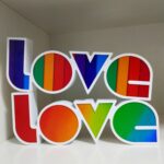 Caja de luz LED con letras Lámpara decorativa con forma de AMOR unida, A, B - Imagen 2