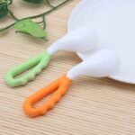 2 uds cuchara curva para bebé, cuchara para comer, chupete para bebé, cuchara para alimentar, suministros sólidos, cuchara curva, vajilla para niños, Curved Spoon