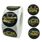 Rollo de 3 uds de pegatinas doradas calientes, pegatinas navideñas, pegatinas de sellado para regalos navideños, 2.5cm / 1inch