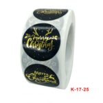 Rollo de 3 uds de pegatinas doradas calientes, pegatinas navideñas, pegatinas de sellado para regalos navideños, 2.5cm / 1inch - Imagen 4