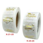 Rollo de 3 uds. De pegatinas transparentes de oro caliente, pegatinas de Navidad, pegatinas de regalo de vacaciones, K-21-25 - Imagen 3