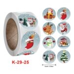 Etiqueta adhesiva en rollo de 3 uds., decoración de regalo para el día de Navidad, etiqueta adhesiva de serie de regalo, K-29-25 - Imagen 2