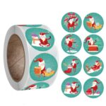Etiqueta adhesiva en rollo de 3 uds., decoración de regalo para el día de Navidad, etiqueta adhesiva de serie de regalo, K-30-25