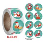 Etiqueta adhesiva en rollo de 3 uds., decoración de regalo para el día de Navidad, etiqueta adhesiva de serie de regalo, K-30-25 - Imagen 2