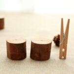 Forma de tocón de madera Banquete de boda Recepción Lugar Titular de la tarjeta Número de soporte Tabla de nombres Menú Imagen Foto Clip Titular de la tarjeta - Imagen 3