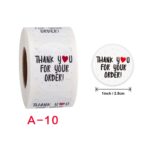 10 Uds pegatinas de sello en rollo pegatinas de agradecimiento etiqueta adhesiva de decoración de boda, A-10 - Imagen 2