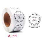 10 Uds pegatinas de sello en rollo pegatinas de agradecimiento etiqueta adhesiva de decoración de boda, A-11 - Imagen 2