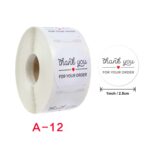 10 Uds pegatinas de sello en rollo pegatinas de agradecimiento etiqueta adhesiva de decoración de boda, A-12 - Imagen 2