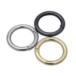 10 Uds. Llavero de correas de bolsa abierta de Metal con anillo de resorte de aleación de Zinc, Half-inch Silver - Imagen 2