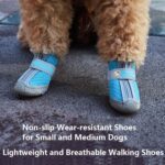 4 PCS / Set Zapatos para perros antideslizantes y transpirables y resistentes al desgaste Suministros para mascotas, 2.8x3.5cm - Imagen 5