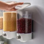 Caja para almacenamiento de granos varios montada en la pared, tanque sellado tipo empuje de gran capacidad para cocina, Medium - Imagen 5