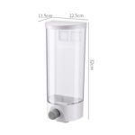 Caja para almacenamiento de granos varios montada en la pared, tanque sellado tipo empuje de gran capacidad para cocina, Large - Imagen 2