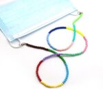 Máscara anticaída antideslizante con cuentas de color, cadena para gafas, cordón para colgar en el cuello - Imagen 4