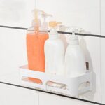 Potente estante de almacenamiento con ventosa Estante de almacenamiento de artículos de tocador de baño - Imagen 2