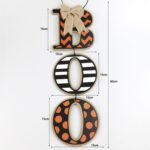 Artesanía colgante de madera de la decoración del hogar de las letras de BOO de Halloween - Imagen 3