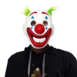 Máscara de payaso con peluca de accesorios de terror de Halloween