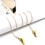 4 PCS Clip Estilo Máscara Cordón Cadena Gafas Anti-Pérdida Cuerda Decorativa, Round Snake Chain