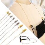 4 PCS Clip Estilo Máscara Cordón Cadena Gafas Anti-Pérdida Cuerda Decorativa, Round Snake Chain - Imagen 5