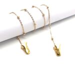 4 PCS Clip Estilo Máscara Cordón Cadena Gafas Anti-Pérdida Cuerda Decorativa, Bead Chain - Imagen 2
