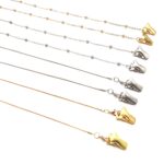 4 PCS Clip Estilo Máscara Cordón Cadena Gafas Anti-Pérdida Cuerda Decorativa, Bead Chain - Imagen 3