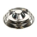 Cuenco de comida para perros, cuenco de comida para perros, cuenco de comida lenta de acero inoxidable, suministros para mascotas, 34cm - Imagen 4