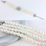 Suministros de decoración para mascotas con flores rosas y diamantes con puntos de perlas, 3 uds., S - Imagen 3