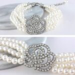 Suministros de decoración para mascotas con flores rosas y diamantes con puntos de perlas, 3 uds., S - Imagen 4
