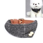 2 collares para perros, collares triangulares de PU para mascotas, 1.5x47cm