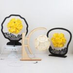 Lámpara de arte de papel, luz y sombra, tallado en papel, lámpara de mesa pequeña creativa hecha a mano DIY, Arc-shaped - Imagen 3