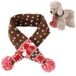 Bufanda navideña para mascotas Otoño e invierno Bufanda cálida para perros navideños con alces, S