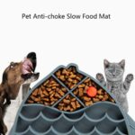 2 uds., alfombrilla de silicona para comida lenta para perros y gatos, cuenco antiestrangulamiento, Flower Type - Imagen 4