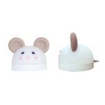Linda luz nocturna de silicona para ratón con función de reloj despertador electrónico Lámpara de escritorio para dormir junto a la cama Reloj de aprendizaje - Imagen 2