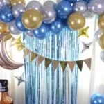 Conjunto de globo azul colgando bandera whisky globo cadena conjunto fiesta decoración decoración accesorios - Imagen 3