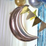Conjunto de globo azul colgando bandera whisky globo cadena conjunto fiesta decoración decoración accesorios - Imagen 4