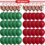 2 PCS Navidad rojo verde confeti globo conjunto feliz navidad navidad fiesta decoraciones
