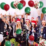 2 PCS Navidad rojo verde confeti globo conjunto feliz navidad navidad fiesta decoraciones - Imagen 5