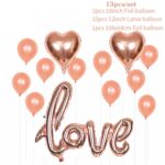 Juego de decoración de globos de papel de aluminio, 2 uds., diseño de lugar de boda, boda, globos, LOVE + 2 Heart Shape + 10 Latex - Imagen 2