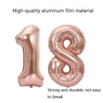 Globo del papel de aluminio de la decoración del cumpleaños sistema grande de la decoración del globo del papel de aluminio del número de 40 pulgadas, 30 - Imagen 3