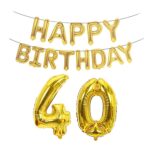 Globo del papel de aluminio de la decoración del cumpleaños sistema grande de la decoración del globo del papel de aluminio del número de 40 pulgadas, 40
