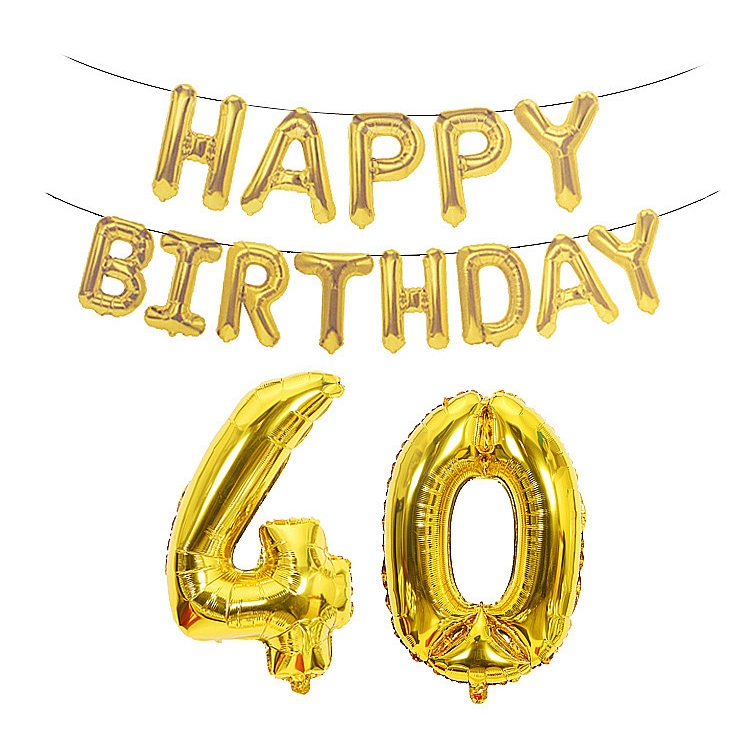 TBD0542110404A.jpg Globo del papel de aluminio de la decoración del cumpleaños sistema grande de la decoración del globo del papel de aluminio del número de 40 pulgadas, 40 - Imagen 1