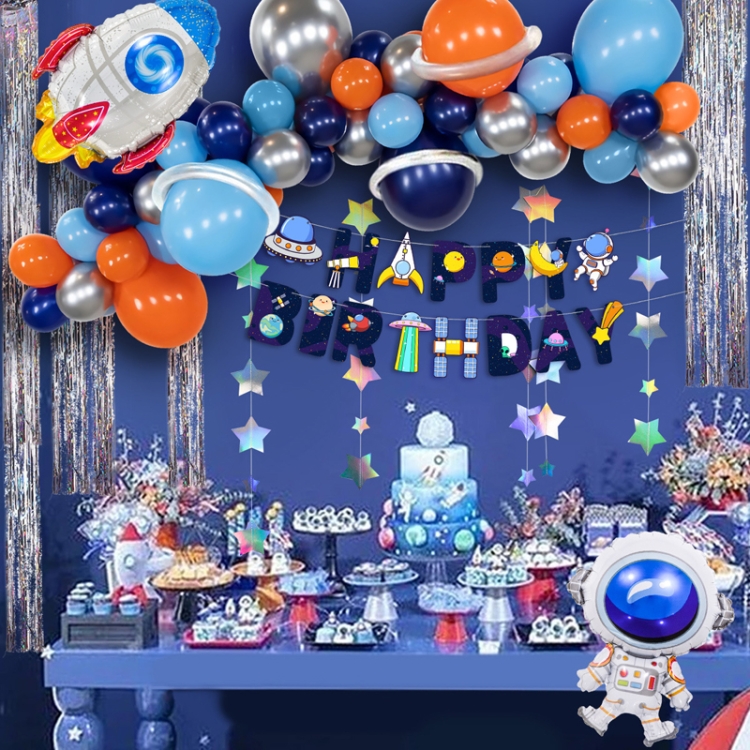 TBD0543009401A.jpg Juego de globos temáticos de astronauta de la tierra errante, globo de cohete para fiesta de cumpleaños, decoración, globo de película de aluminio, Wandering Earth Astronaut Theme Balloon - Imagen 1