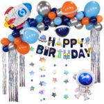 Juego de globos temáticos de astronauta de la tierra errante, globo de cohete para fiesta de cumpleaños, decoración, globo de película de aluminio, Wandering Earth Astronaut Theme Balloon - Imagen 2