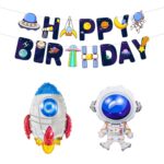 Juego de globos temáticos de astronauta de la tierra errante, globo de cohete para fiesta de cumpleaños, decoración, globo de película de aluminio, Wandering Earth Astronaut Theme Balloon - Imagen 3