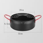 Tempura Hot Pot-freidora doméstica, sartén antiadherente con soporte para filtro, 18cm without Clip, 20cm without Clip, 22cm with Clip - Imagen 3