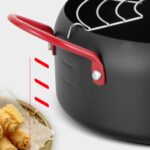 Tempura Hot Pot-freidora doméstica, sartén antiadherente con soporte para filtro, 18cm without Clip, 20cm without Clip, 22cm with Clip - Imagen 5