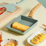 Mini sartén antiadherente Tamagoyaki Sartén para desayuno de fondo plano, Long-shaped, Square - Imagen 6