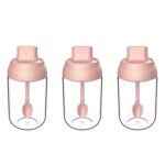 3 uds cinta de macarrón tapa a prueba de humedad cuchara un tarro de condimento botella de condimento de vidrio con etiqueta, Seasoning Bottle
