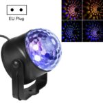 MGY-019 6W Control remoto LED Luz de bola mágica de cristal Luz láser de escenario giratoria colorida, EU Plug
